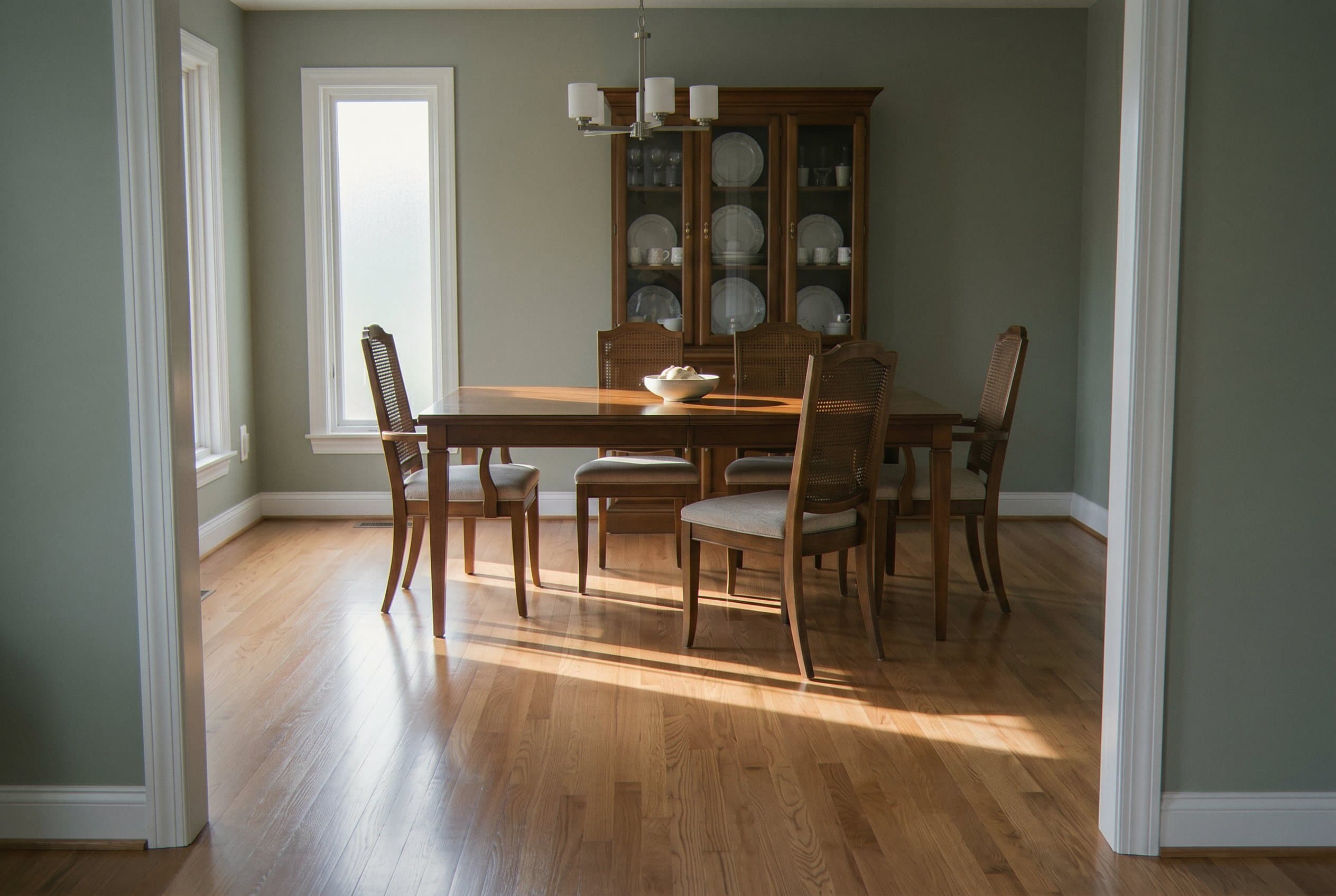 Hardwood floor professionally restored
