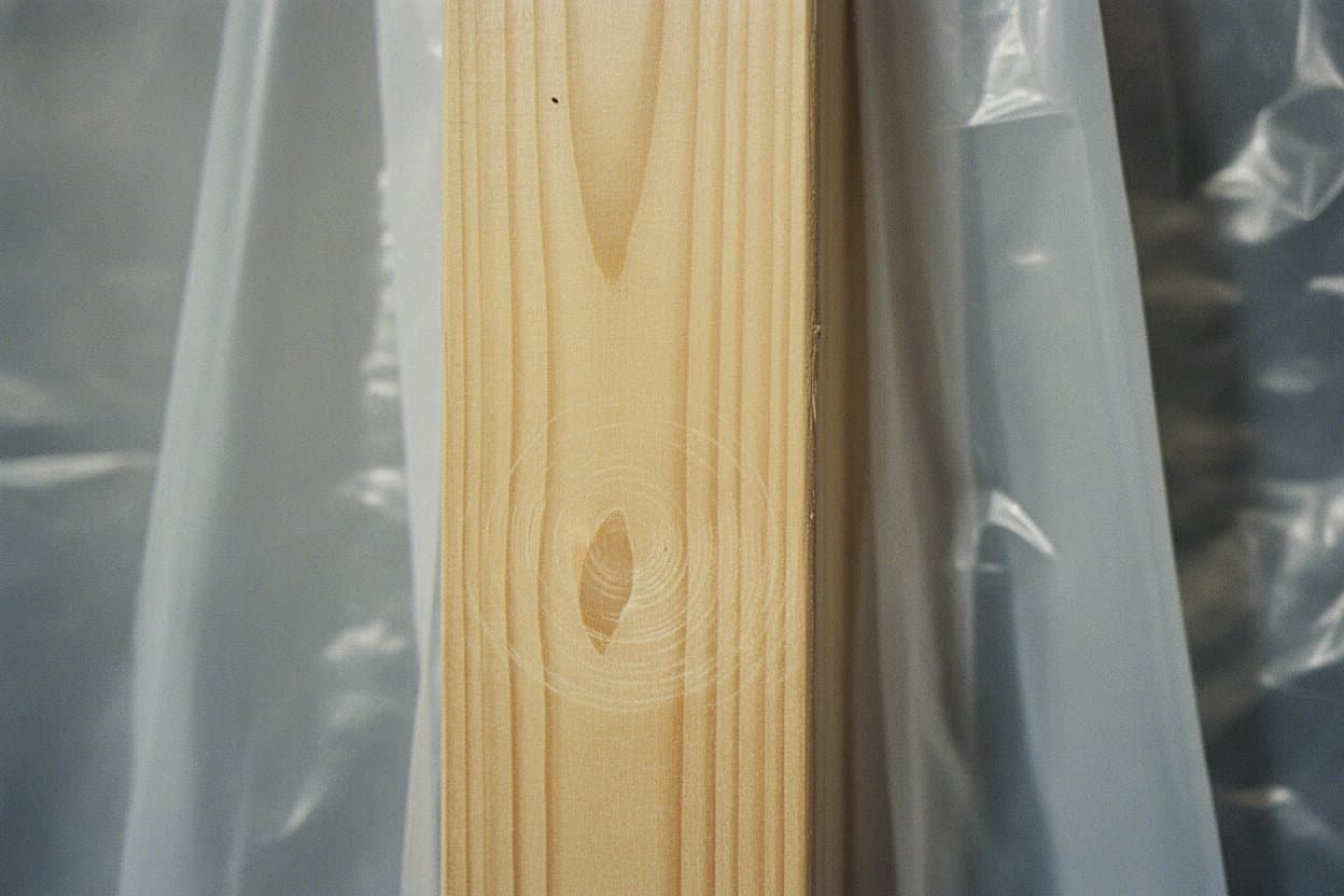 Close-up mold growth on wood surface