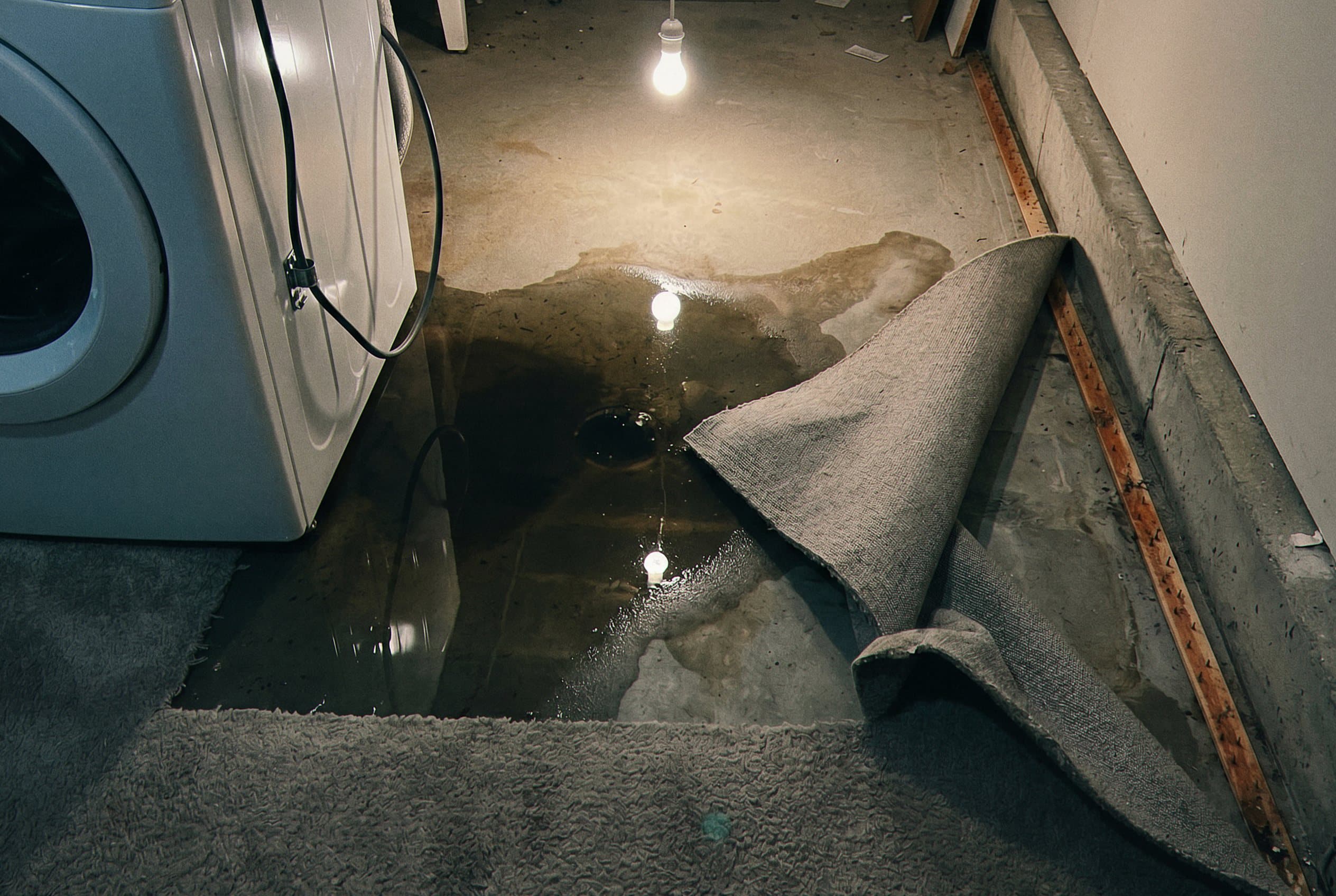 Contamination spread across basement floor